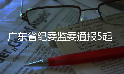 广东省纪委监委通报5起违反中央八项规定精神典型问题